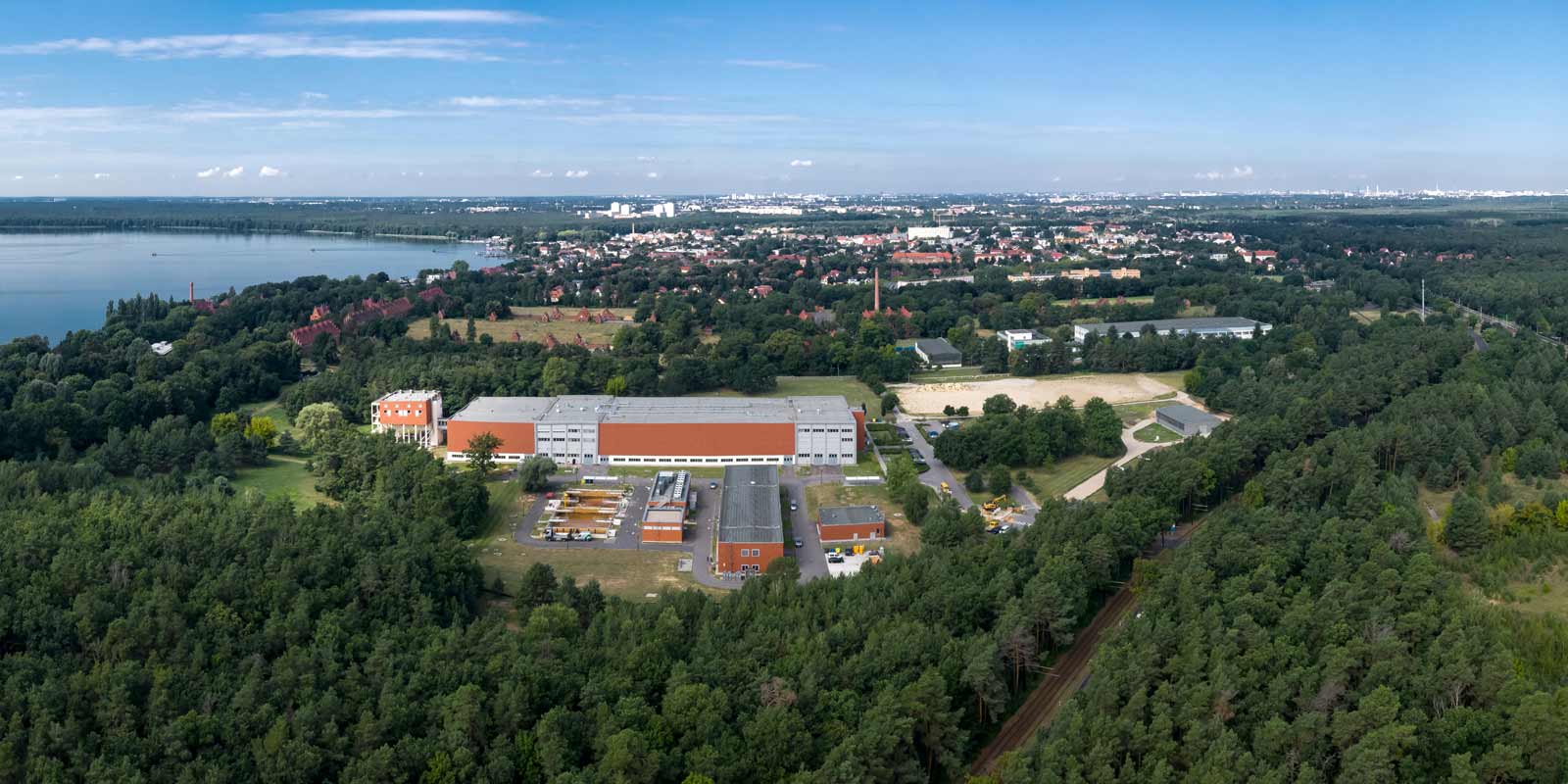 Luftbildaufnahme des Wasserwerks Friedrichshagen