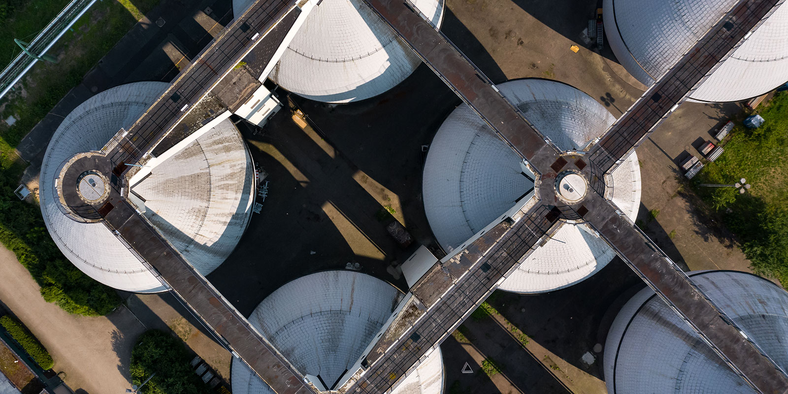 Faultürme im Klärwerk Ruhleben