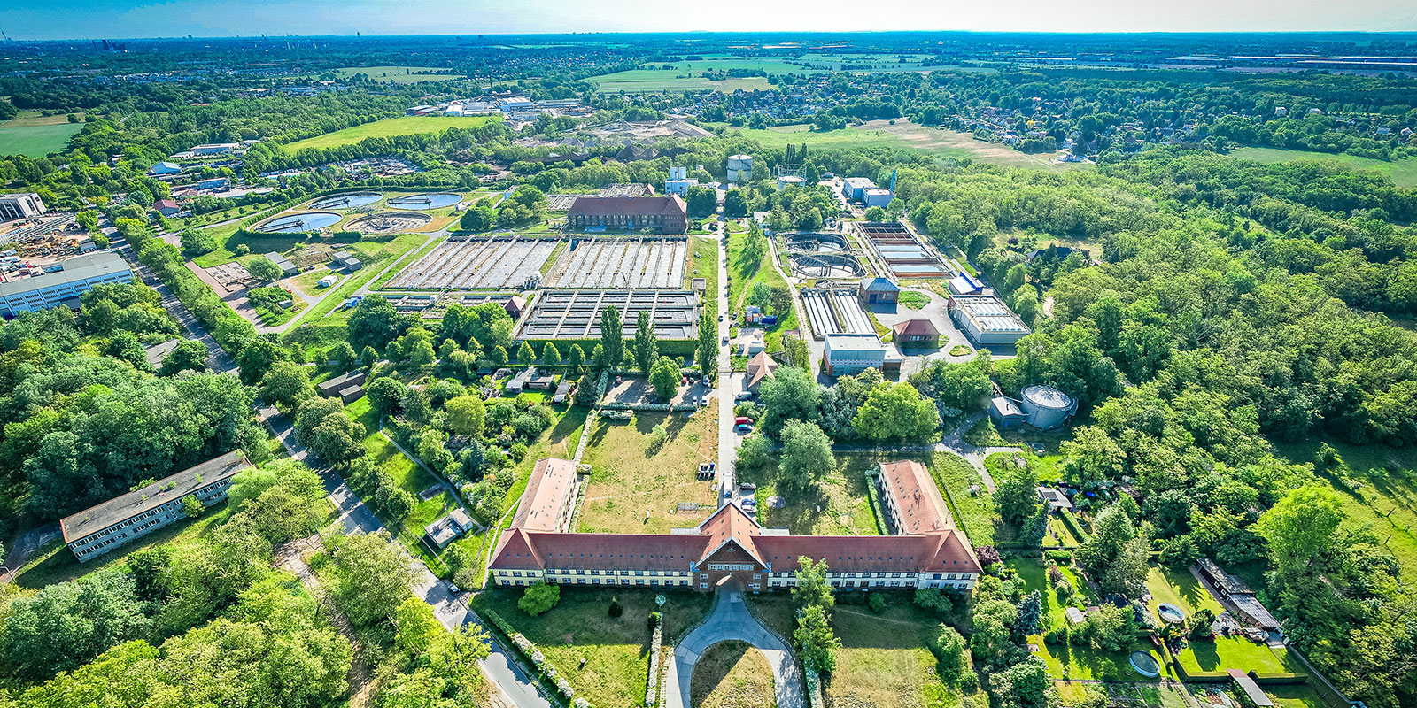 Klärwerk Stahnsdorf aus der Luft