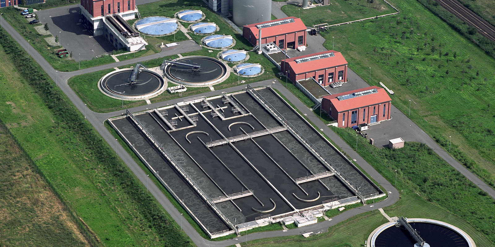 Klärwerk Wansdorf aus der Luft