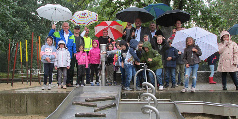 Einweihung Wasserspielplatz in Spandau