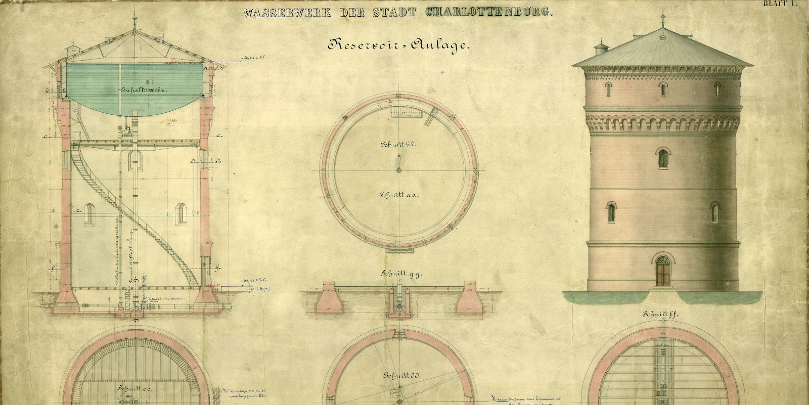 1889 | Plan vom Wasserwerk Charlottenburg