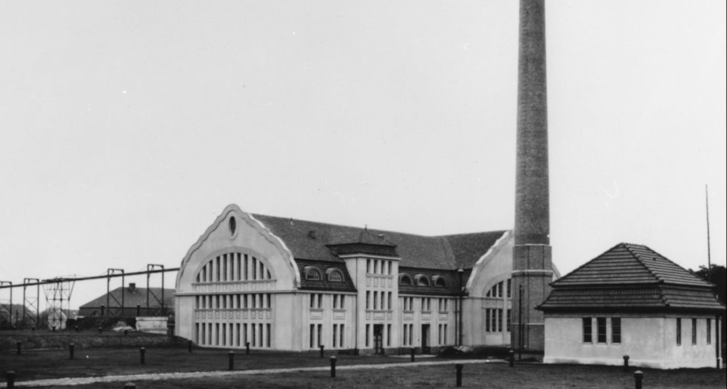 1929 | Außenansicht vom Maschinenhaus Wasserwerk Stolpe.