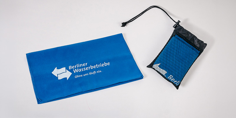 Mikrofaser Handtuch blau