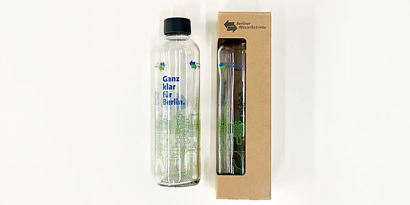 Wasserflasche mit Design-Motiv