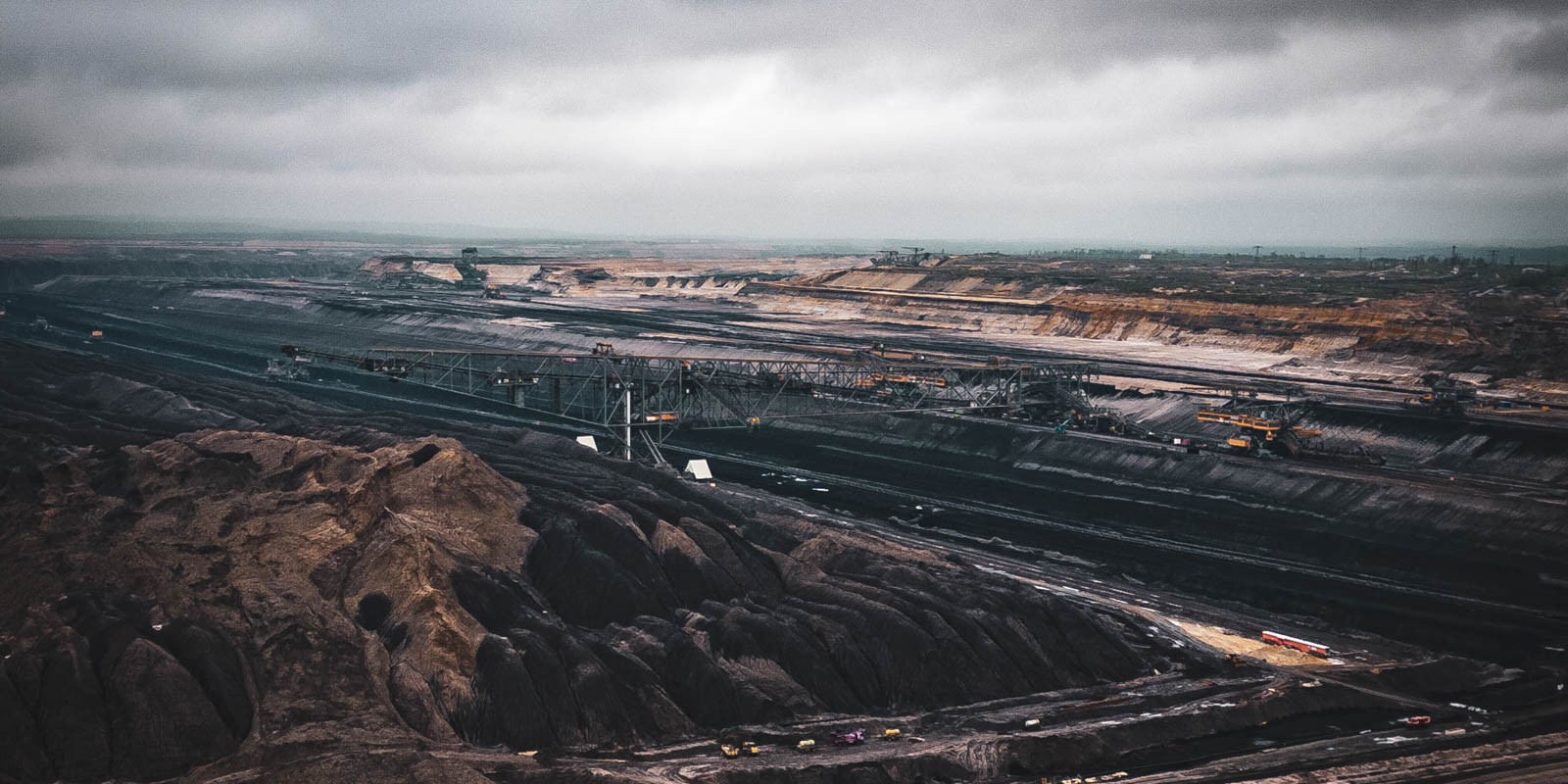 Blick in den Braunkohletagebau Welzow in der Lausitz