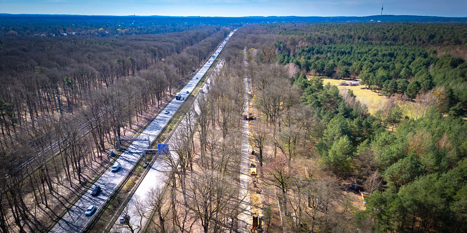 Blick auf den Kronprinzessinnenweg von oben