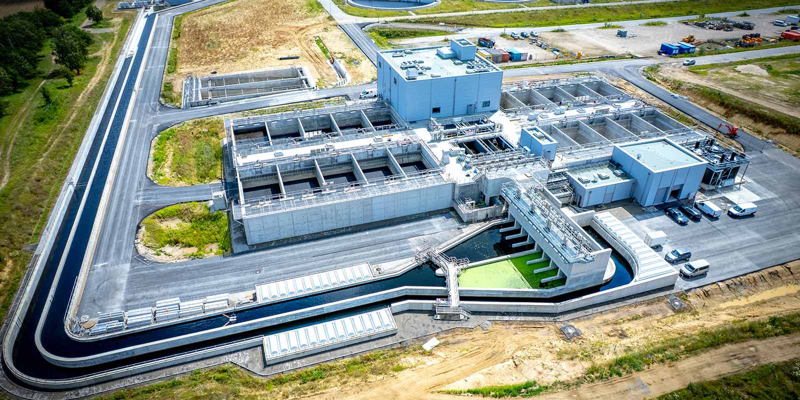 Klärwerk Waßmannsdorf aus der Vogelperspektive