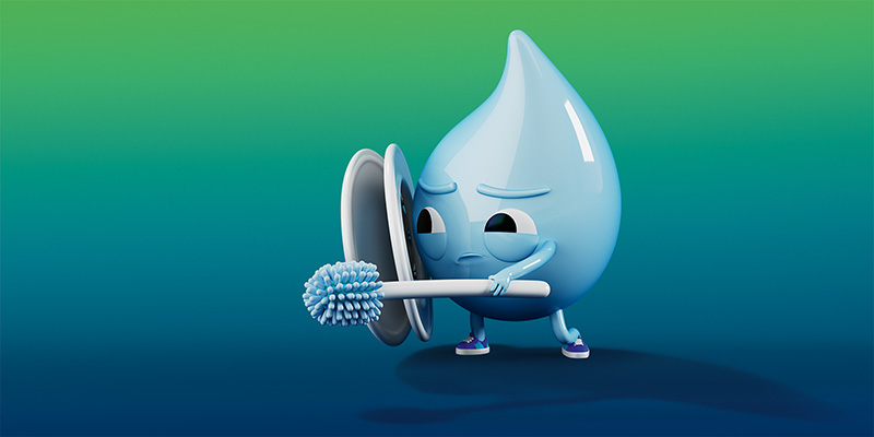 verschmutzter Wassertropfen