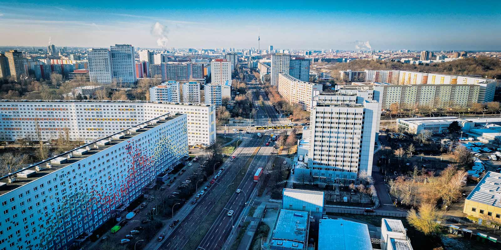 Blick auf die Landsberger Allee