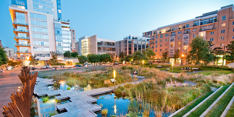 Tanner Springs Park in den USA